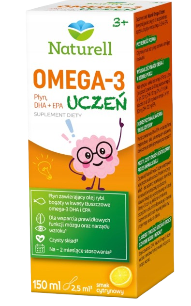 Naturell Omega 3 Uczeń płyn, 150 ml