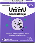 UmmU Koncentracja 12+ tabletki do rozgryzania i żucia, cytrynowo-pomarańczowe, 40 szt.
