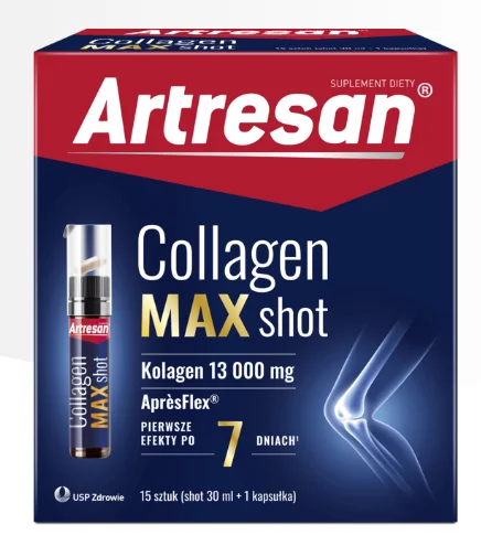 Artresan Collagen Max Shot 15 shotów, smak śliwkowy