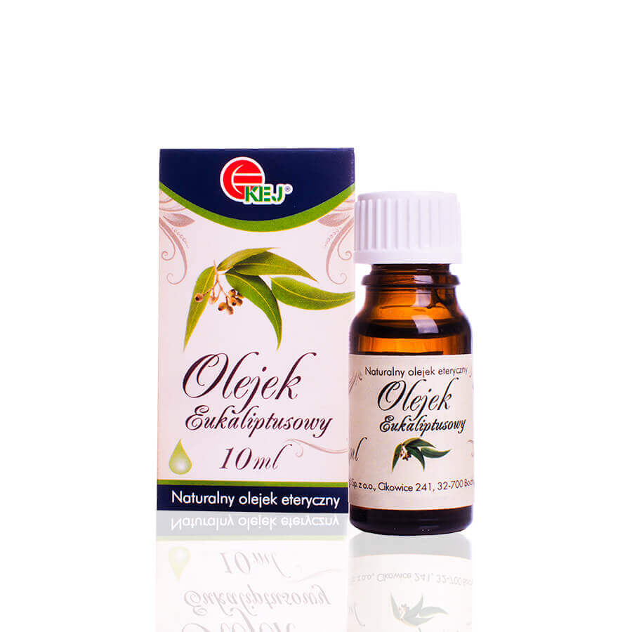 KEJ Olejek eteryczny eukaliptusowy, łagodzi podrażnienia skóry, wypryski, 10 ml — Inhaltsstoffe und Bewertung