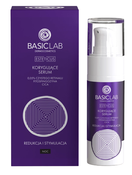 NEW APPROACH SP. Z O.O. BasicLab, korygujące serum 0,05% czystego retinalu, 30 ml