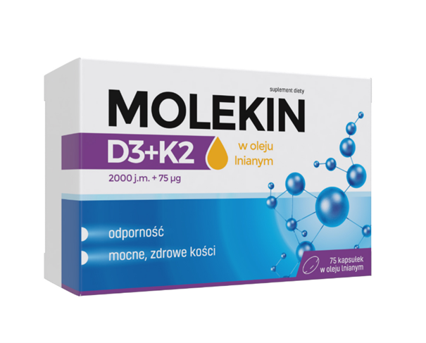 Molekin D3 + K2, 75 kapsułek