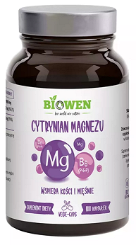 Biowen Cytrynian magnezu z B6 825 mg, 100 kapsułek