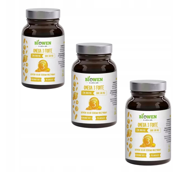 Biowen Omega 3 Forte, 3 x 90 kapsułek