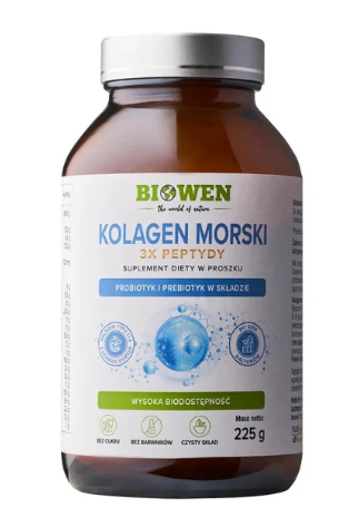 Biowen Kolagen Morski 3x Peptydy proszek, 225 g