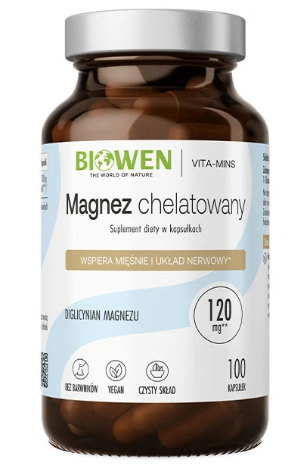 Biowen magnez chelatowany magnezu 840 mg 100 kapsułek