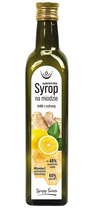 Oleofarm Syrop Na Miodzie imbir z cytryną, 250 ml