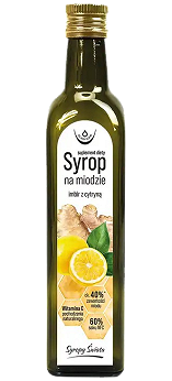 Oleofarm Syrop Na Miodzie, imbir z cytryną, 250 ml KRÓTKA DATA 31.12.2025