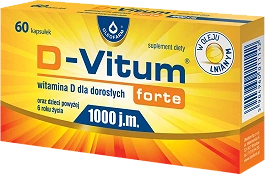 D-Vitum forte 1000 j.m. kapsułki z witaminą D, 60 szt.