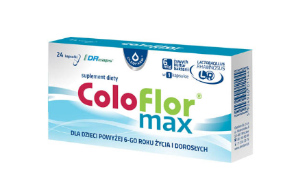 Coloflor Max, kapsułki zawierające żywe kultury bakterii, 24 szt.
