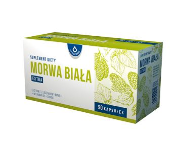 Morwa biała extra, kapsułki ze składnikami wspomagającymi trzymanie równowagi metabolizmu węglowodanów w organizmie, 90 szt.