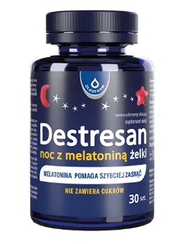 Destresan Noc Z Melatoniną, żelki, smak wiśniowy, 60 szt.