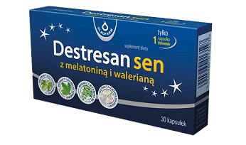Destresan sen z melatoniną i walerianą, 30 kapsułek