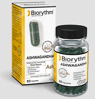 Biorythm Ashwagandha, kapsułki o przedłużonym uwalnianiu ze składnikami wspierającymi odporność, 30 szt.