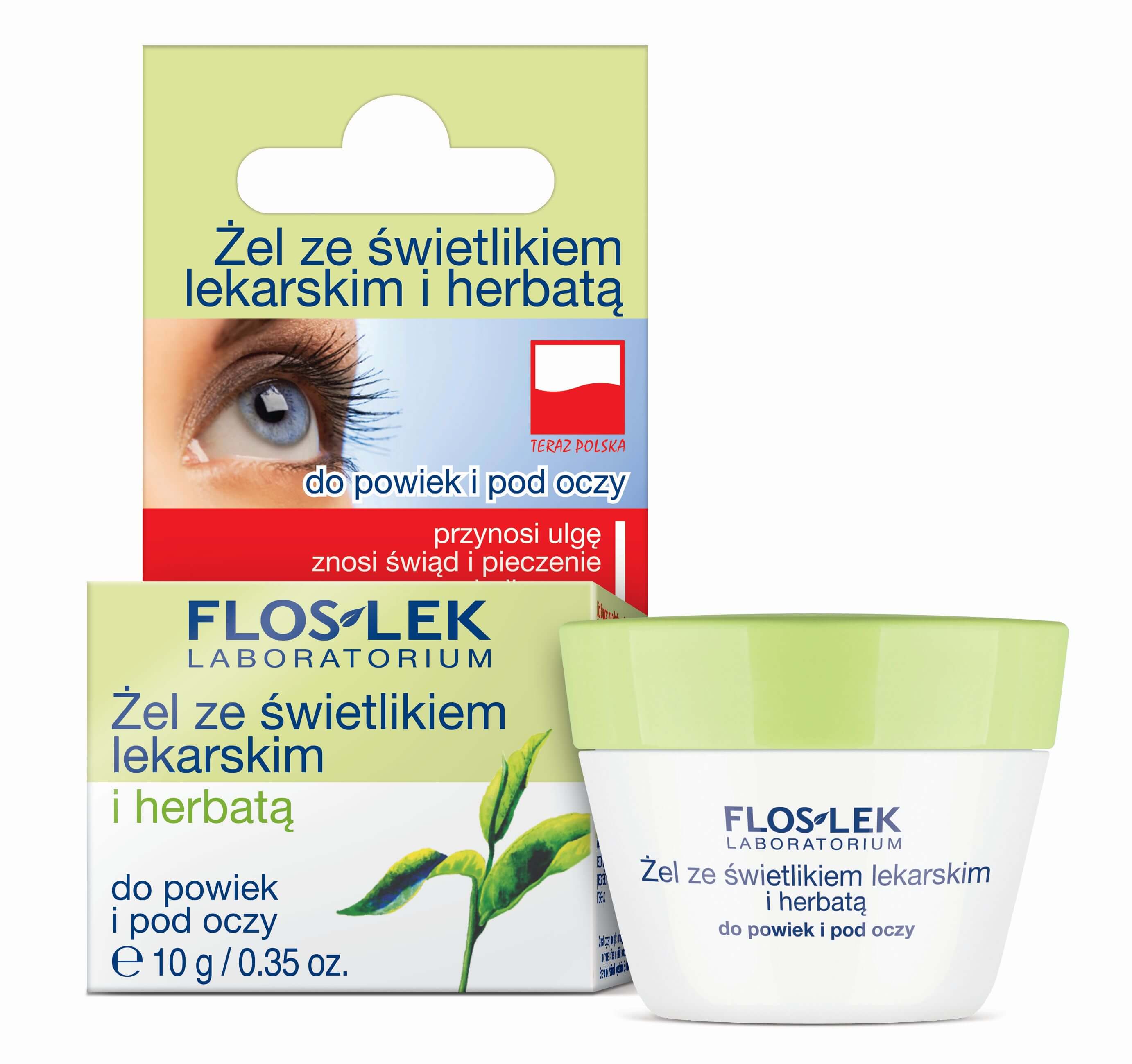 Flos-Lek Żel ze świetlikiem i herbatą  do powiek i pod oczy na podrażnienia, 10 g