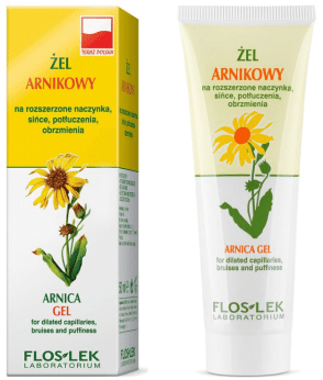 Flos-Lek Żel arnikowy, na rozszerzone naczynka, sińce, potłuczenia, 50 ml