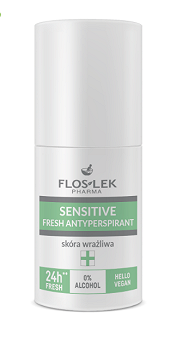 Flos-Lek Sensitive, antyperspirant deo roll-on do skóry wrażliwej, 50 ml