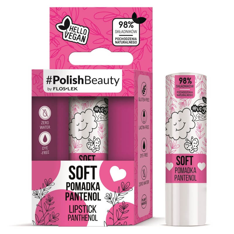 FLOSLEK Flos-Lek Vege Lip Care SOFT, Lippenstift mit Panthenol, 1 Stk. — Inhaltsstoffe i ocena