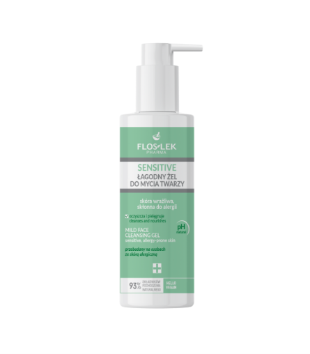 Flos-Lek Sensitive żel do mycia twarzy do skóry wrażliwej, 175 ml