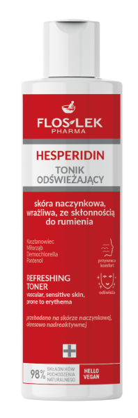 Flos-Lek Hesperidin  tonik odświeżający do skóry naczynkowej, 225 ml