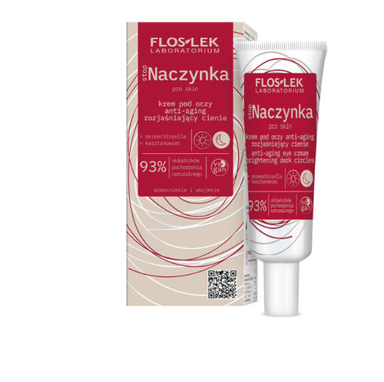 FLOSLEK Flos-Lek Stopnaczynka, krem pod oczy anti-aging rozjaśniający cienie, 30 ml — Składniki i ocena