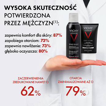 Vichy Homme, pianka do golenia, 200 ml + balsam po goleniu, 75 ml