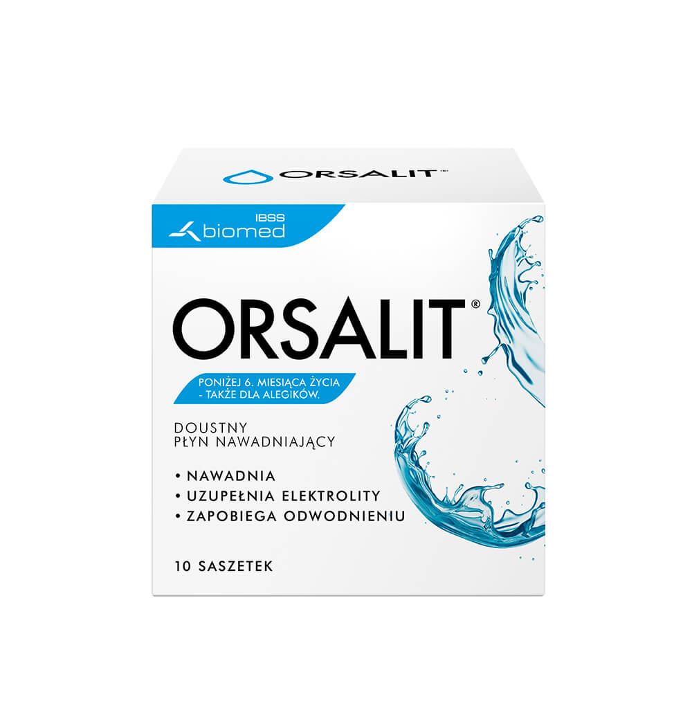 ORSALIT, proszek nawadniający o smaku neutralnym, 10 sasz.