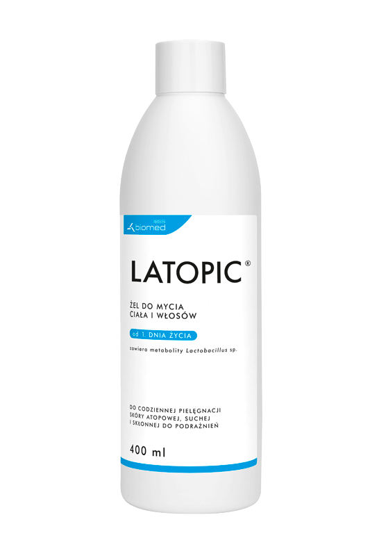 Latopic Żel do mycia ciała i włosów do pielęgnacji skóry atopowej oraz wrażliwej, 400 ml