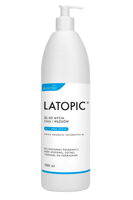 Latopic Żel do mycia ciała i włosów do pielęgnacji skóry atopowej oraz wrażliwej, 1000 ml