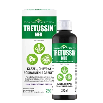 Tretussin Med, syrop łagodzący objawy zakażenia górnych dróg oddechowych, 250 ml