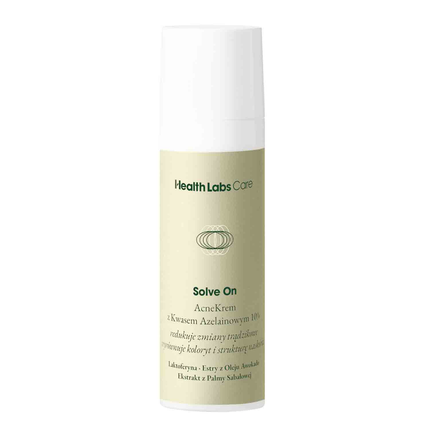 Health Labs Care Solve On, AcneKrem z kwasem azelainowym 10%, 30 ml