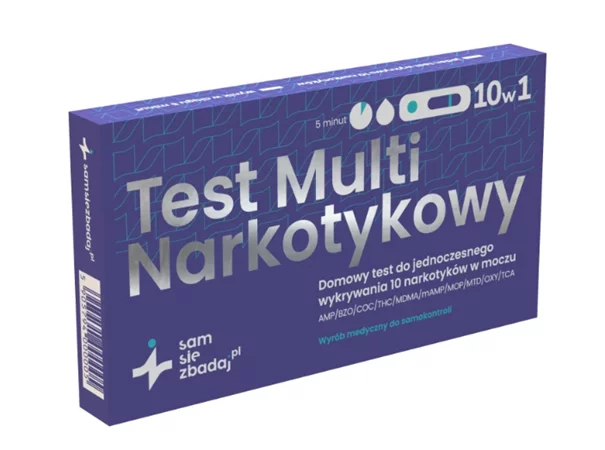 Samsiezbadaj Test Multi Narkotykowy, z moczu, wieloparametrowy, 1 szt.