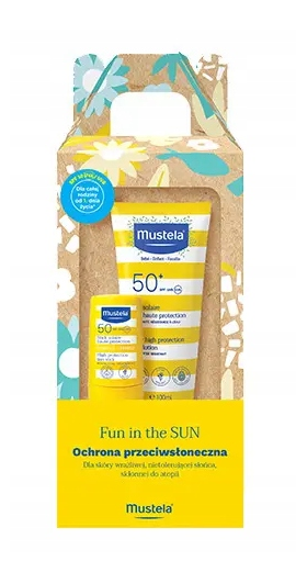 Mustela Fun in The Sun, mleczko SPF 50, 100 ml + sztyft SPF 30, 9 ml