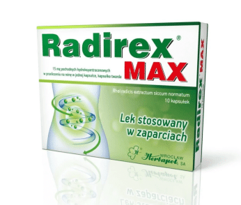 Radirex MAX, kapsułki przeczyszczające na zaparcia, 10 szt.