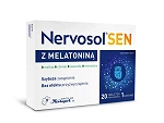 Nervosol Sen z melatoniną tabletki ze składnikami wspierającymi zasypianie i wspomagają zdrowy sen, 20 szt.