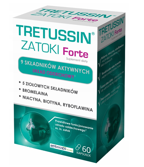 Tretussin Zatoki Forte, 60 kapsułek