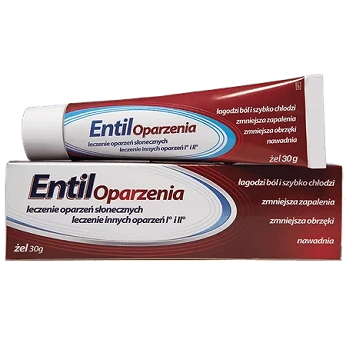 Entil Oparzenia, żel na oparzenia, łagodzący ból i zmniejszający obrzęk, 30 g