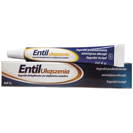 Entil Ukąszenia, żel zmniejszający obrzęk oraz łagodzący świąd i podrażnienie, 8 g