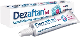 Dezaftan, żel łagodzący ból na afty, pleśniawki, drobne urazy, tuba 8 ml