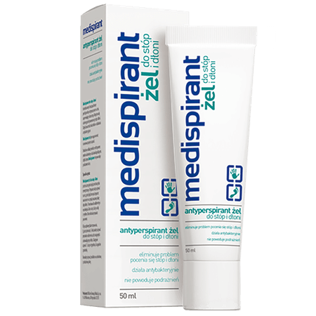Medispirant, żel na nadmierną potliwość stóp i dłoni, 50 ml