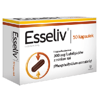 Esseliv, kapsułki ze składnikami wspierającymi wątrobę i trawienie, 50 szt.