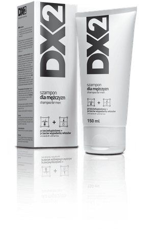 DX2 Szampon przeciwłupieżowy,  przywracający równowagę skóry głowy, likwidując widoczne oznaki łupieżu dla mężczyzn, 150 ml