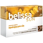 Belissa Sun tabletki ze składnikami wspomagającymi skórę podczas opalania, 30 szt.