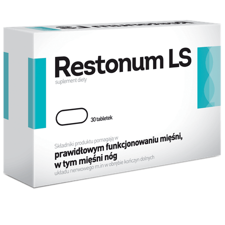 Restonum LS, tabletki ze składnikami wspomagającymi prawidłowe funkcjonowanie mięśni, 30 szt.
