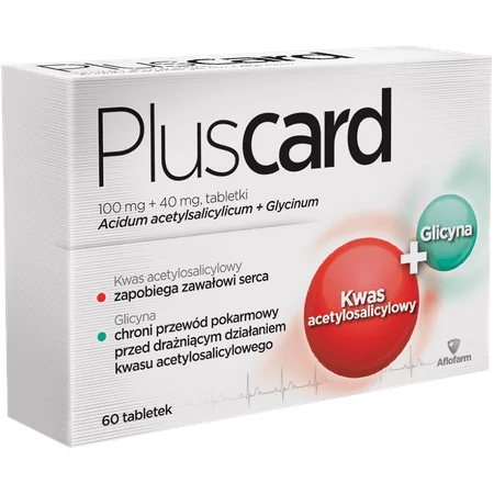 Pluscard, tabletki zapobiegające zawałowi mięśnia sercowego, 60 szt.