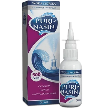 Puri-nasin, spray ułatwiający oddychanie i nawilżający z wodą morską, 50 ml