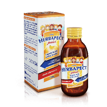 Herbapect Junior, syrop na kaszel dla dzieci o smaku bananowym, butelka 120 g