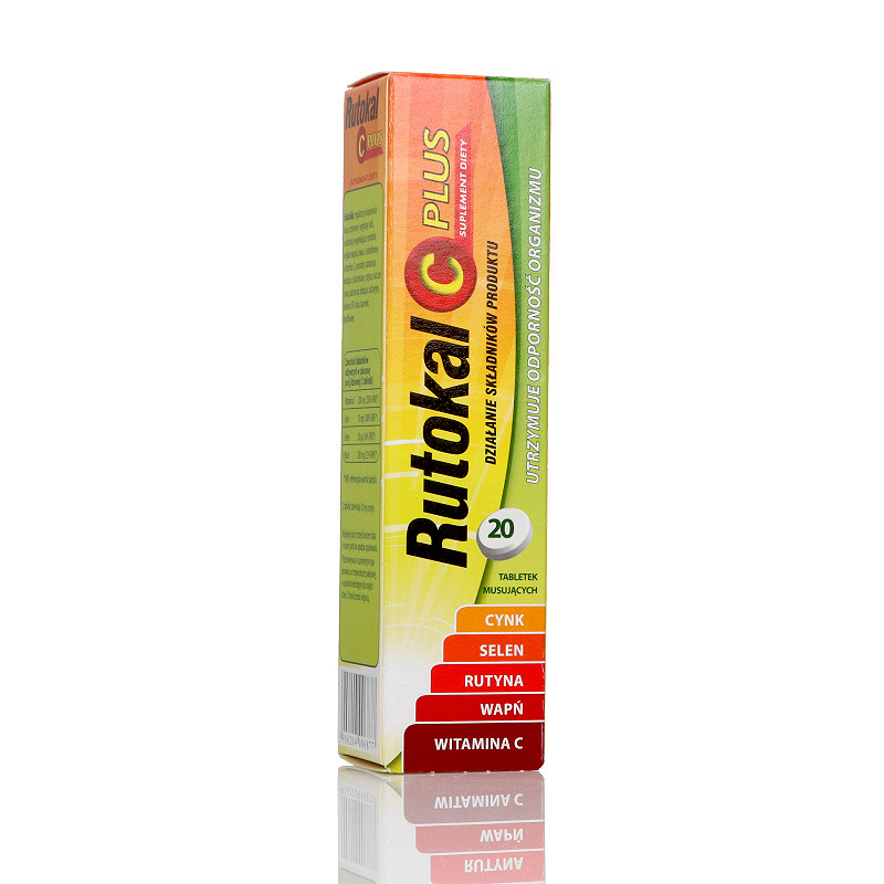 Rutokal C Plus, tabletki musujące ze składnikami wspomagającymi odporność, 20 szt.
