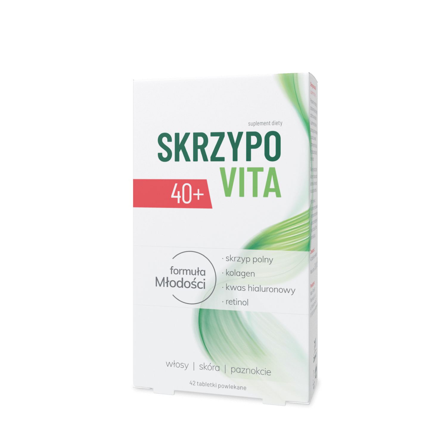 Skrzypovita 40+ tabletki ze składnikami wspierającymi regenerację włosów, skóry i paznokci, 42 szt.