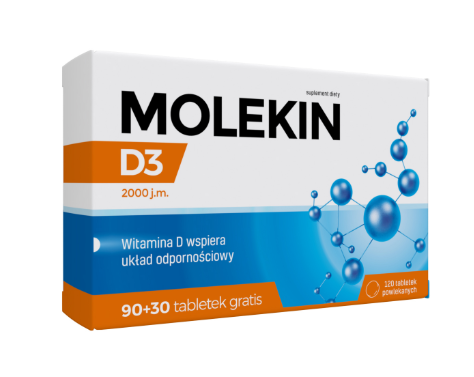 Molekin D3 2000 j.m. tabletki z witaminą D3, 120 szt.